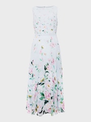 Hobbs Light Blue Petite Petite Carly Dress - Image 4 of 4