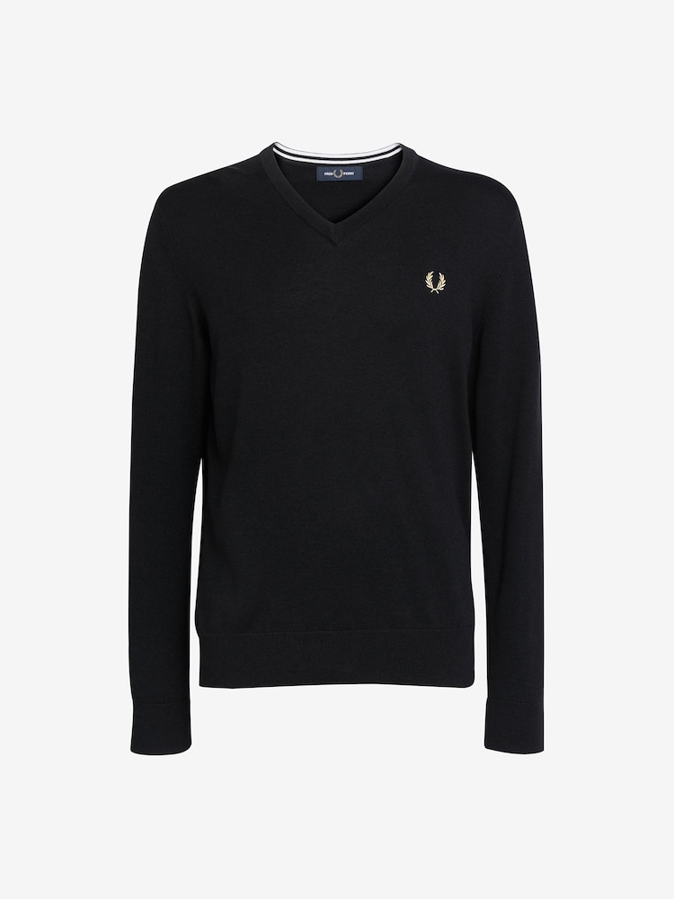 Fred Perry Classic V-Neck Jumper - Image 4 of 7