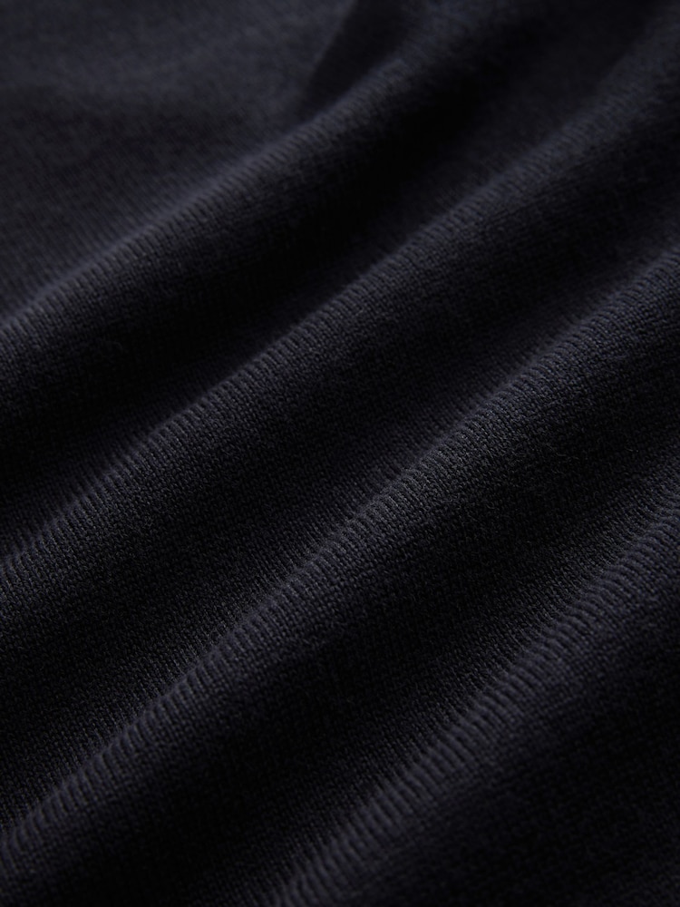 Темно-синий - Классический джемпер с треугольным вырезом Fred Perry - Image 9 of 9