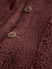 Chocolate Brown Teddy Borg Fleece Shacket (3-16yrs) - Image 8 of 8