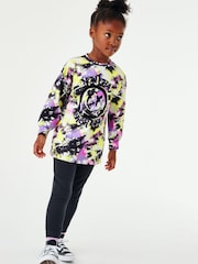 Green/Purple Happy Face Tie Dye Top (3-16yrs) - Image 1 of 5