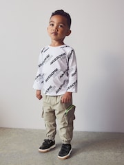 Stone Natural Multi Pocket Cargo Trousers (3mths-7yrs) - Image 1 of 8