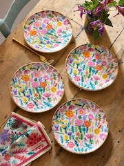 Lucy Tiffney x Next Set of 4 Multi Side Plates - Image 1 of 4