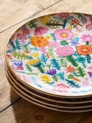 Lucy Tiffney x Next Set of 4 Multi Side Plates - Image 2 of 4