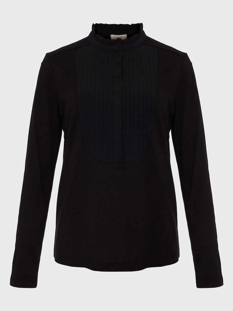 Hobbs Black Pintuck Rae Blouse - Image 4 of 4