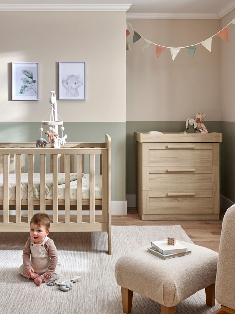 Mamas & Papas Nimbus White Atlas 3 Piece Nursery Furniture Set - Image 2 of 9