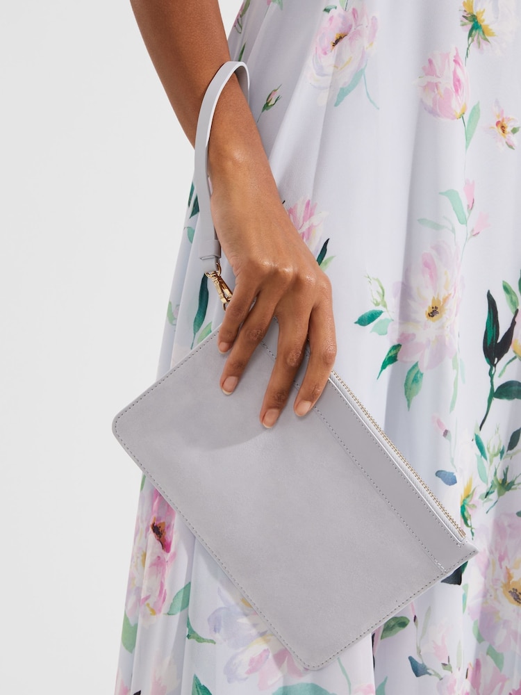Hobbs Light Blue Lundy Wristlet Bag - Image 1 of 4 Hobbs Light Blue Lundy Wristlet Bag - Image 1 of 4