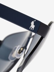 Polo Ralph Lauren Navy Blue Double Bridge Sunglasses - Image 2 of 2