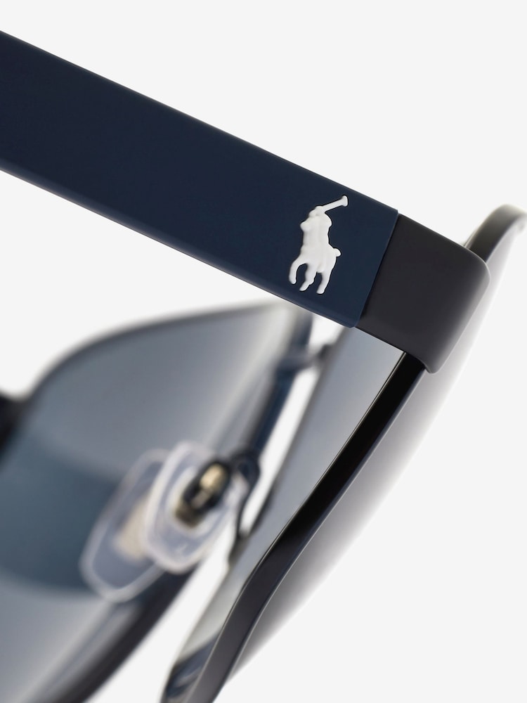 Polo Ralph Lauren Navy Blue Double Bridge Sunglasses - Image 2 of 2