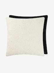 Jasper Conran London Black/White Cosy Bouclé Feather Filled Cushion - Image 4 of 4