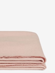 Jasper Conran London Pink Lambswool Herringbone Throw - Image 3 of 5