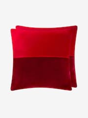 Jasper Conran London Red Velvet Feather Filled Cushion - Image 3 of 3