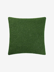 Jasper Conran London Green/Navy Blue Cosy Bouclé Feather Filled Cushion - Image 3 of 4