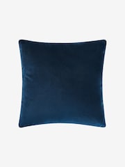 Jasper Conran London Green/Navy Blue Cosy Bouclé Feather Filled Cushion - Image 4 of 4