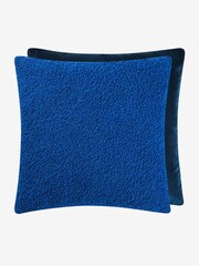 Jasper Conran London Blue/Navy Cosy Bouclé Feather Filled Cushion - Image 2 of 4