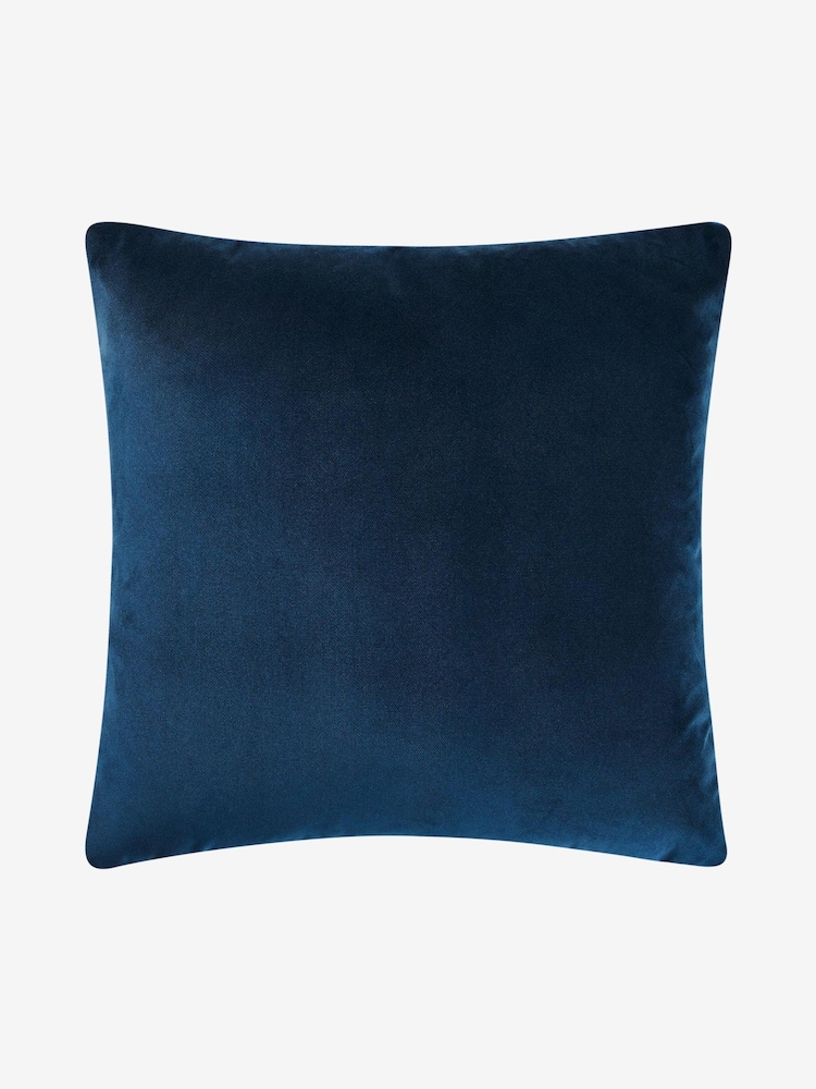 Jasper Conran London Blue/Navy Cosy Bouclé Feather Filled Cushion - Image 4 of 4