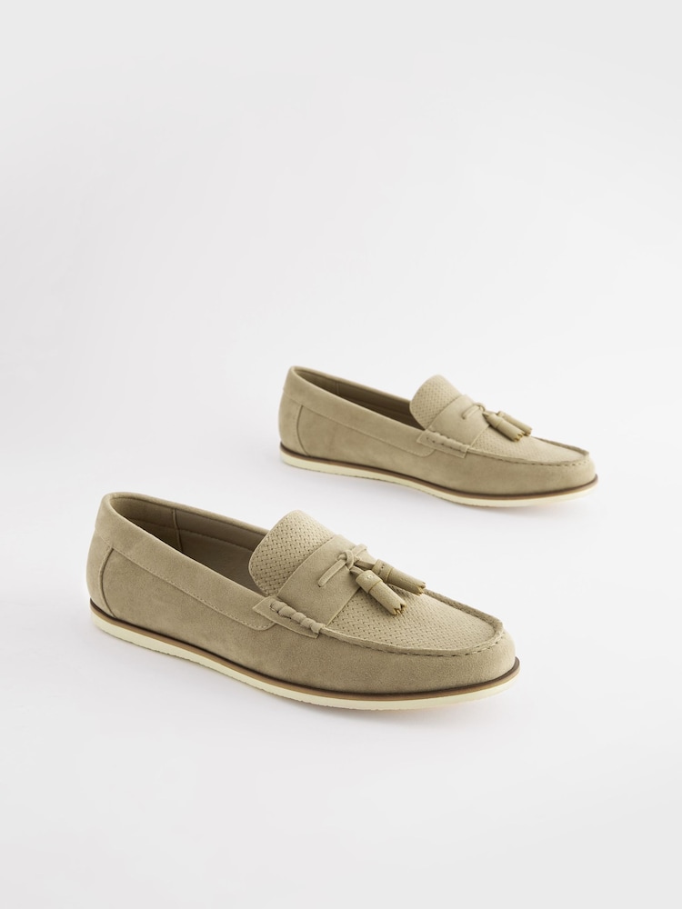 Stone Embossed Tassel Loafers - Image 1 of 6