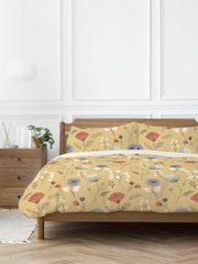 Copenhagen Home Yellow Olia Duvet Cover and Pillowcase Set - Image 1 of 2