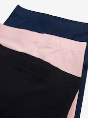 Roze/zwart/marineblauw - Verpakking van 3 leggings (3-16 jr) - Image 6 of 6