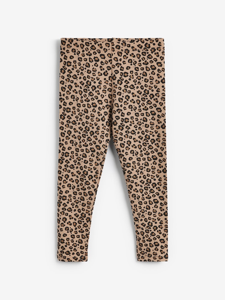 Neutral Glitter Animal Print Leggings (3-16yrs) - Image 1 of 3