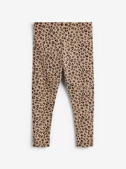Neutral Glitter Animal Print Leggings (3-16yrs) - Image 2 of 3