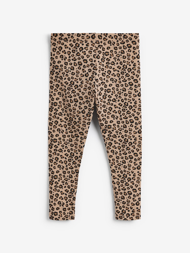 Neutral Glitter Animal Print Leggings (3-16yrs) - Image 2 of 3