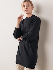 Schwarz - Weicher Tunika-Pullover - Bild 1 von 5