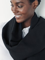 Black Plain Midweight Scarf - Image 3 of 5