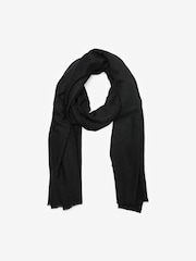 Black Plain Midweight Scarf - Image 4 of 5