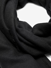Black Plain Midweight Scarf - Image 5 of 5
