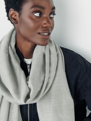 Grey Plain Midweight Scarf - Image 4 of 5