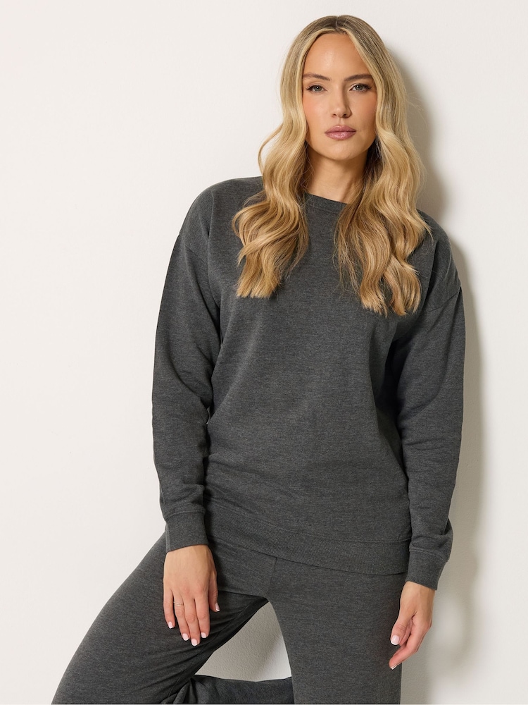 Long Tall Sally Grey Crew Neck Sweatshirt - Image 1 of 5