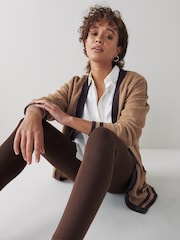 Chocolate Brown Full Length Leggings - Image 3 of 5