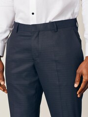 Marineblau/blau - Slim Fit - Anzug mit Schalkragen: Hose - Bild 3 von 6