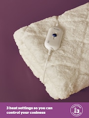 Silentnight Cream Machine Washable Teddy Fleece Electric Blanket - Image 4 of 9