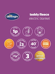 Silentnight Cream Machine Washable Teddy Fleece Electric Blanket - Image 9 of 9