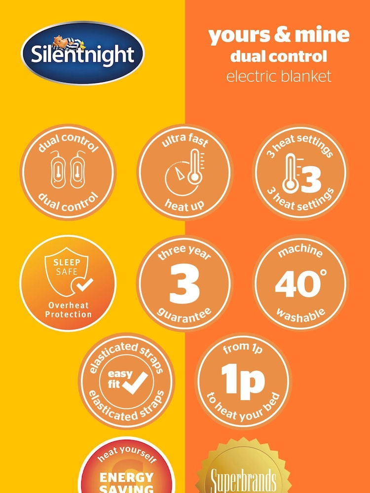 Silentnight Cream Yours & Mine Dual Control Electric Blanket - Image 9 of 9
