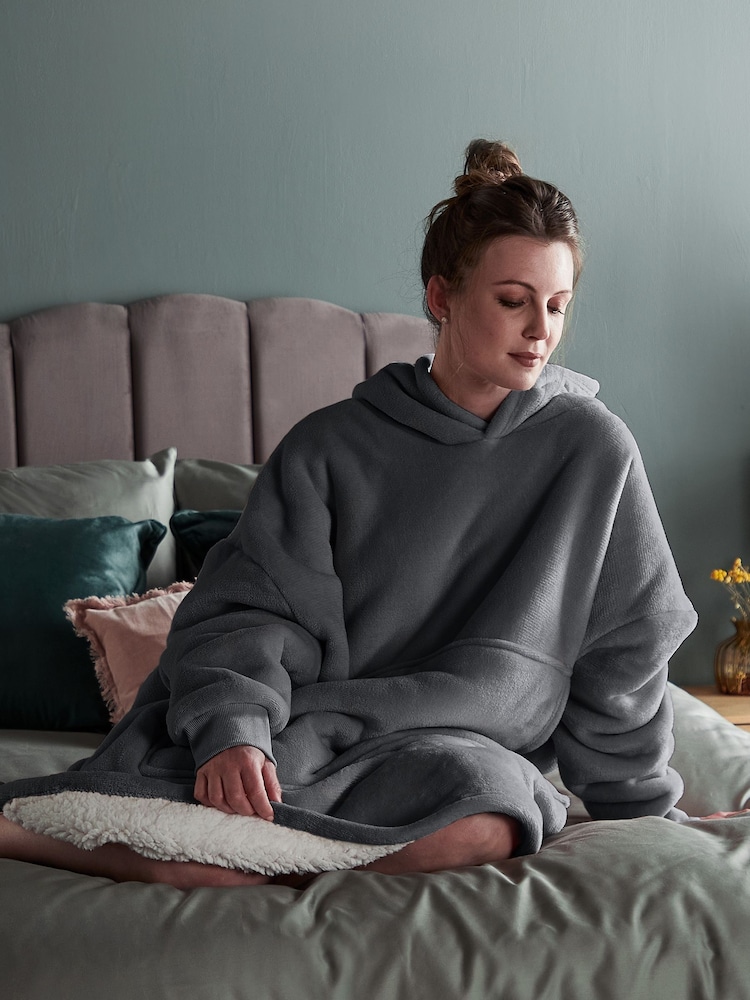 Silentnight Snugsie Oversized Sherpa Reversible Hoodie - Image 1 of 4