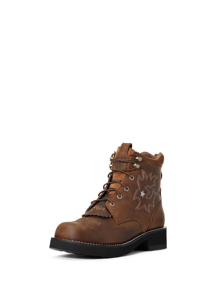Ariat Brown Probaby Lacer Boots - Image 2 of 4