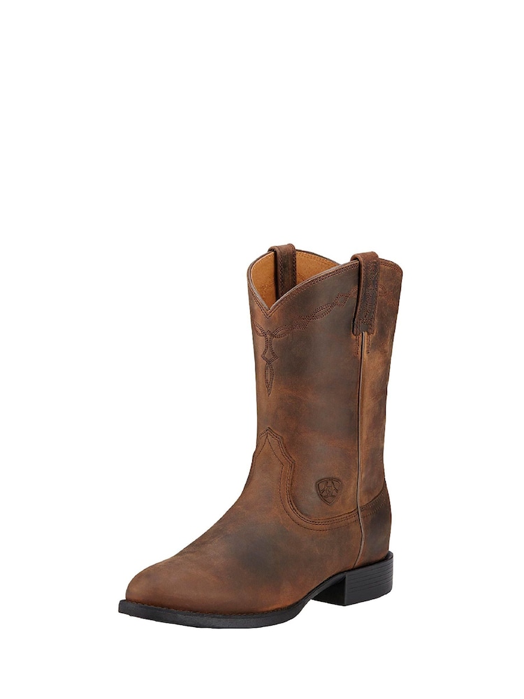 Ariat Brown Heritage Roper Western Boots - Image 2 of 4