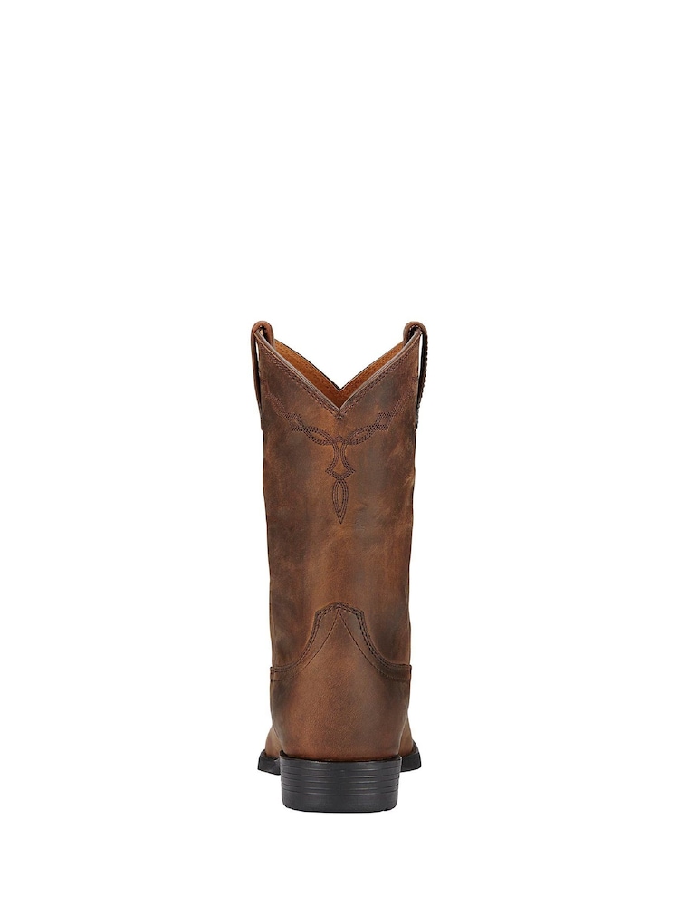 Ariat Brown Heritage Roper Western Boots - Image 3 of 4
