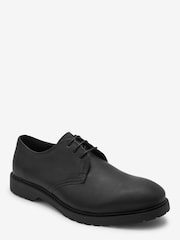Black Cleated Lace-Up Derby Shoes - Image 4 of 5