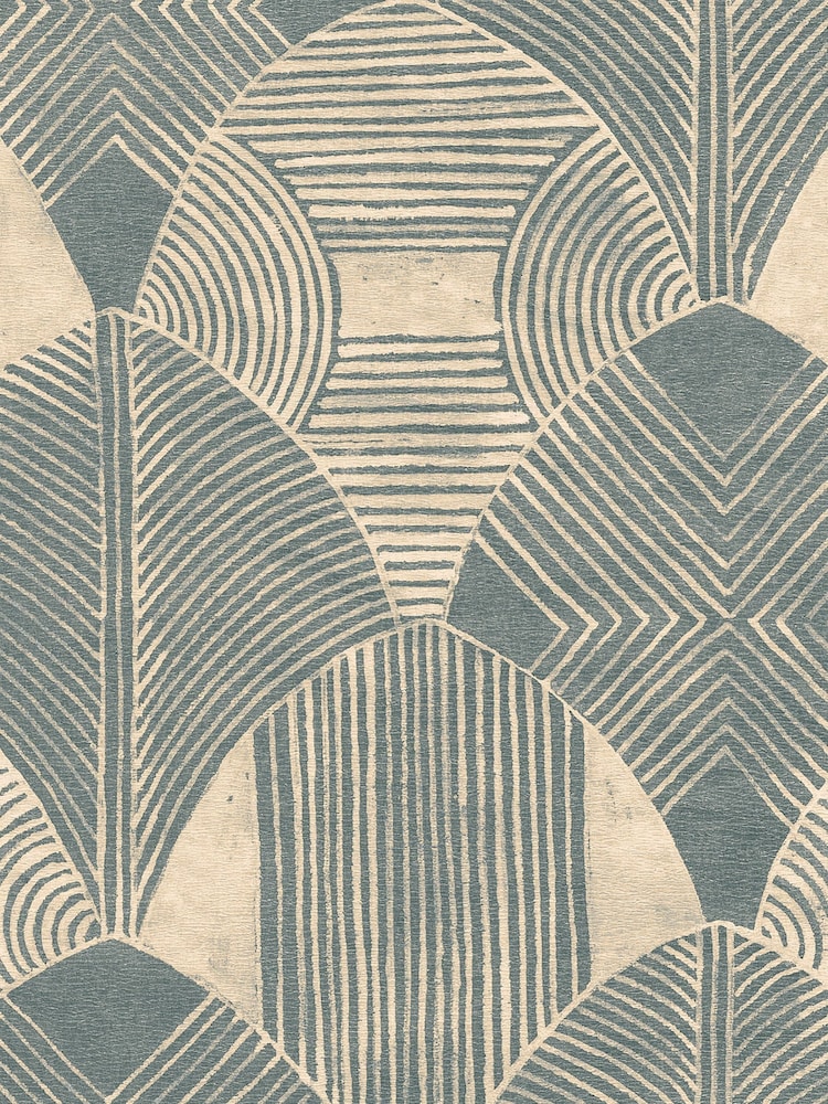 Scott Living Teal Blue Westport Wallpaper - Image 2 of 2