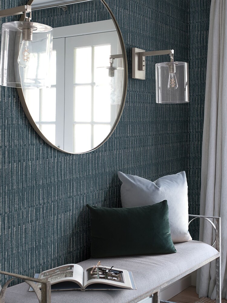 Scott Living Indigo Blue Brixton Wallpaper - Image 1 of 2