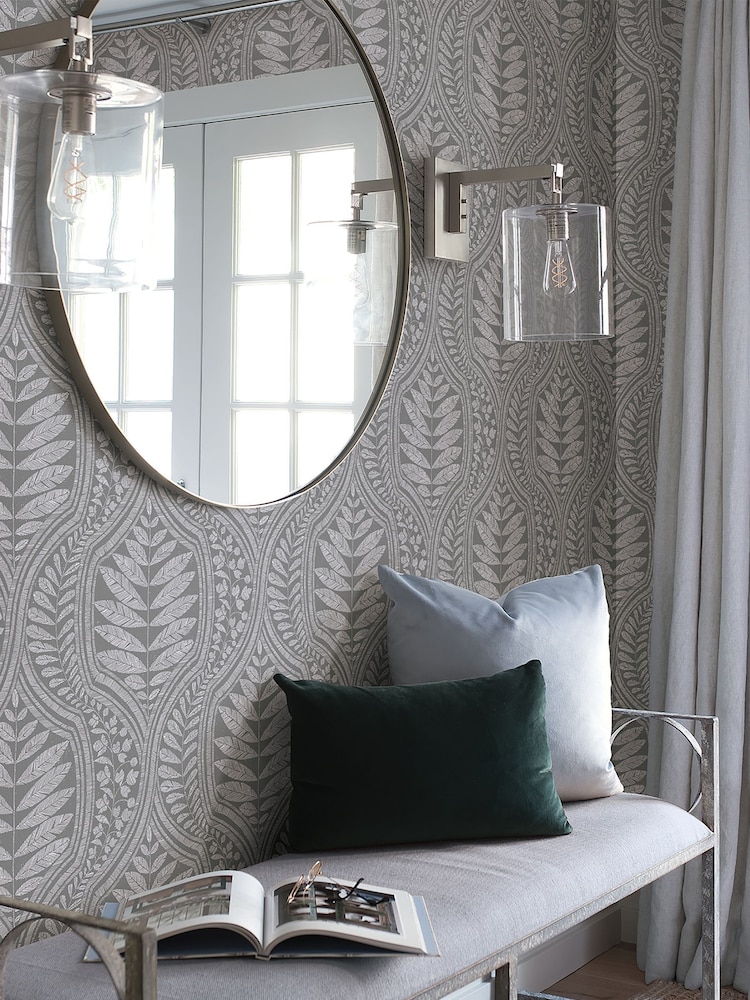 Scott Living Dark Grey Juno Wallpaper - Image 1 of 2