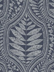 Scott Living Indigo Blue Juno Wallpaper - Image 2 of 2