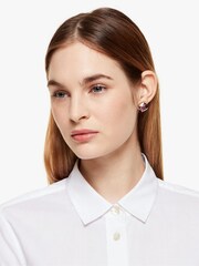 Kate Spade New York Gold Tone Crystal Square Stud Earrings - Image 1 of 3