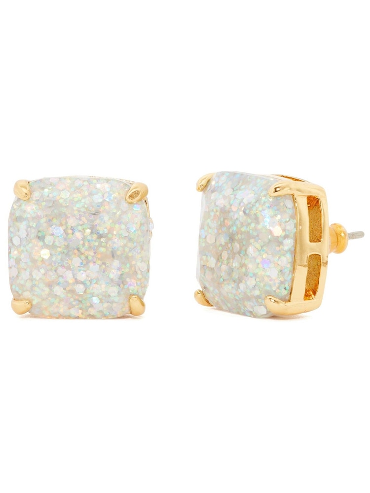 Kate Spade New York Gold Tone Crystal Square Stud Earrings - Image 1 of 3