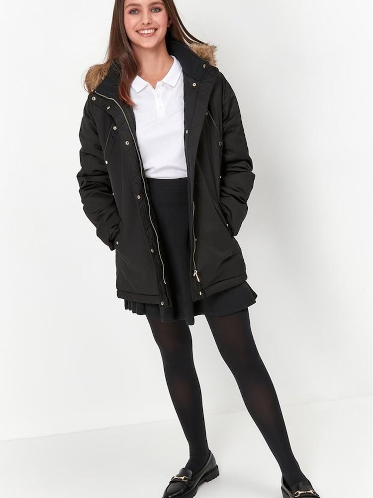 Kylie Black Teen Parka Coat - Image 2 of 5