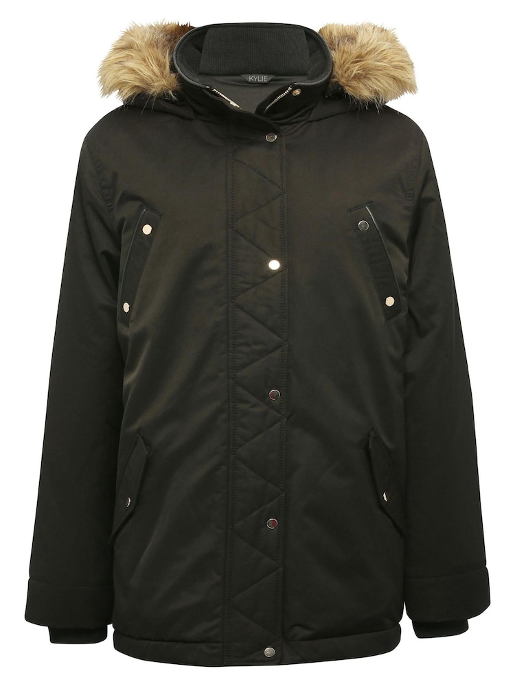 Kylie Black Teen Parka Coat - Image 3 of 5
